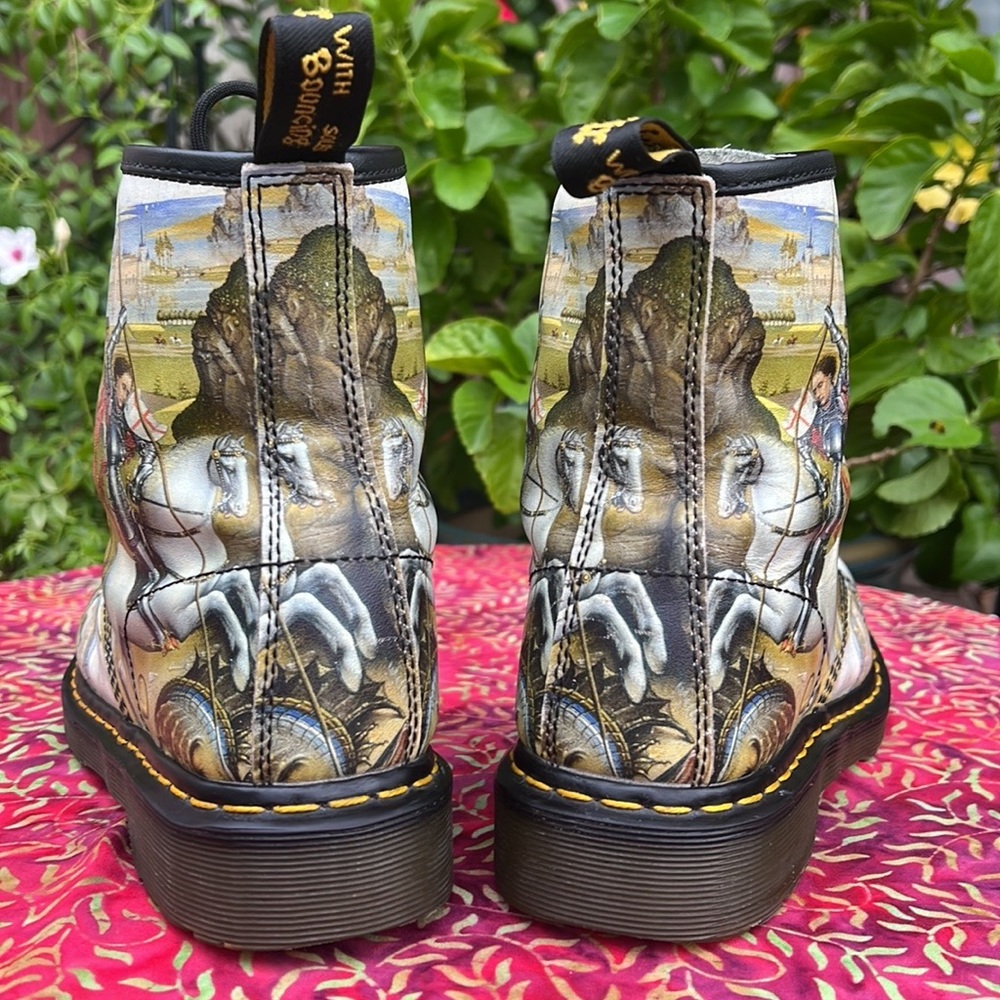 Rare Dr. Martens George & Dragon Backhand 1460 Boots - Picture 6 of 17